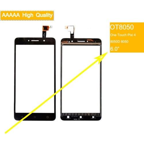 10Pcs/lot For Alcatel One Touch Pixi 4 OT-8050D OT8050 8050 Touch Screen Touch Panel Sensor Digitizer Front Glass Touchscreen