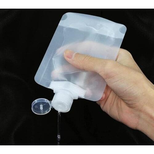 12 Pcs Stand-up Empty Packaging Bags Portable Travel Liquid Clear Hand Sanitizer Lotion Shampoo Stand Up Spout Pouches