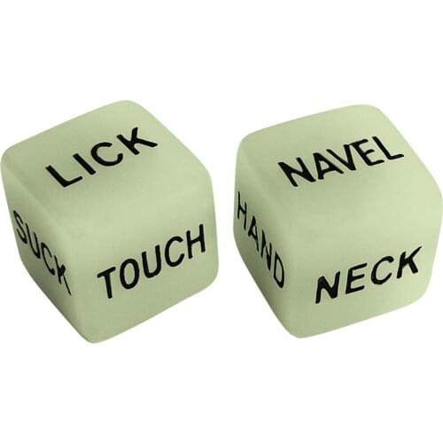 2 PCS Noctilucent Funny Sex Dice Romance Love Humour Party Gambling Adult Games Sex Toys Erotic Craps Pipe For Couples