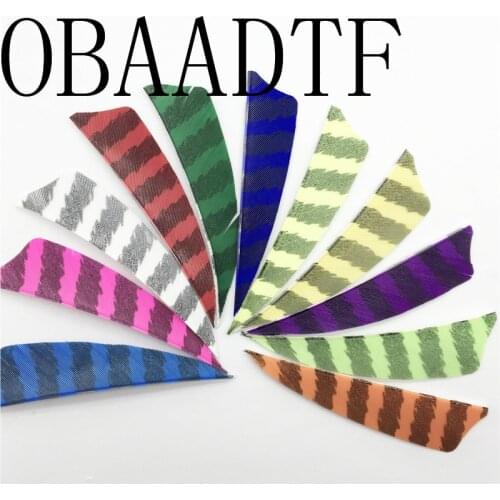 50Pcs 3 "the Right Shield Cut Shape Feather Hunting Arrow Accessories With Feathered Bow Plumage Real A-33 The New Listing Bow