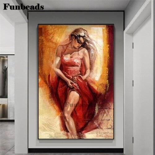 DIY Diamond Painting Abstract sexy dancing woman Diamond Full Drill Square Embroidery round Cross Stitch Handmade Hobby FF5835