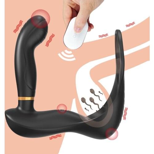Vibrating Prostate Massager Male Anus Plug Waterproof Strong Motor Locking Anus Silicone Toys Anal Toy Gay Sex Toys for Men