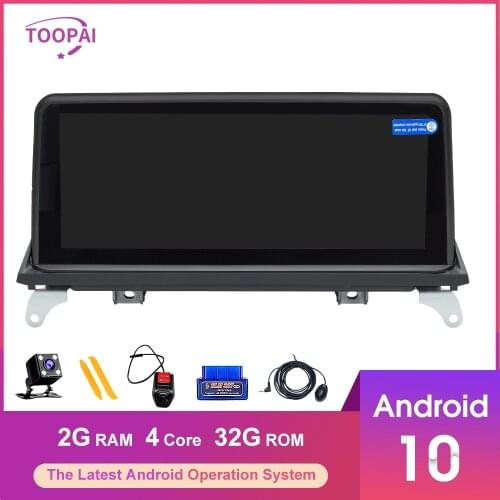 Toopai Android 10 Car Multimedia For BMW X5 E70 2007-2013 CCC CIC 10.25" Auto Radio Player Head Unit Stereo IPS Screen