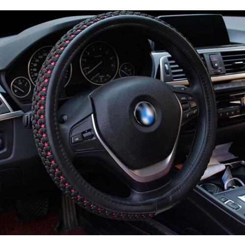 Car steering wheel cover custom diameter 36/38/40/42/45/47/50cm four seasons ice silk big truck bus van handlebar cover