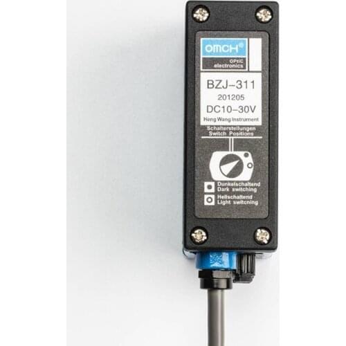 OMCH Color code sensor BZJ211 10-30V mark detection photoelectric switch color mark sensor NPN coaxial light source photocell