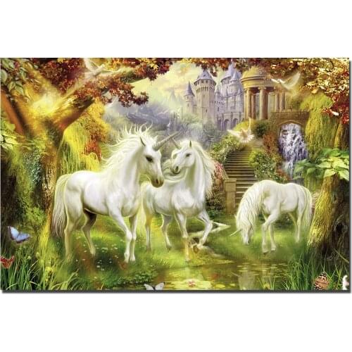 Unicorn Fantasy Wall Art Poster Unframed Canvas Painting Artwork For Home Decor