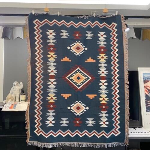 Gothic Moroco Tapestry Wall Hanging Aesthetic American Ethnic Sofa Blanket Living Room Geometric Wandteppich Wall Decor ED50GT