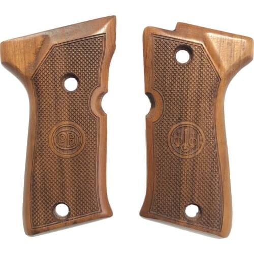 Beretta F92 Compat Beretta With Logo Laser Cut Wooden Grip