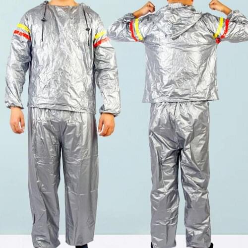 Heavy Duty Sweat Sauna Suit Exercise Gym Anti-Rip Clothing Set for Weight Loss Running Fitness Training Sweating Sportwear