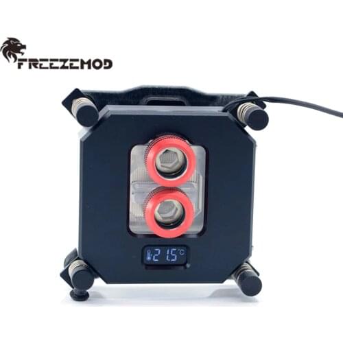 FREEZEMOD UPR-2020I CPU Water Cooler Block LCD With TemperatureDdisplay VA Screen For Intel 115X 2011 2066 MOD Water Coolling