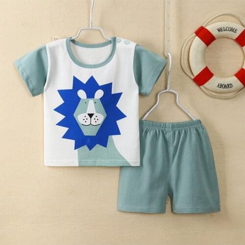 Baby Boy Summer Clothes Set Girls Night Suits Infant Toddler Clothing Sets Kids T-shirt Children Outfits Sportsuits