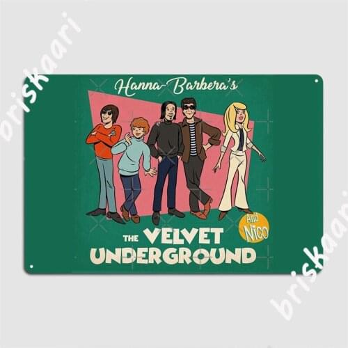 Cartoon Underground Metal Signs Club Club Bar Retro Painting Décor Tin sign Posters