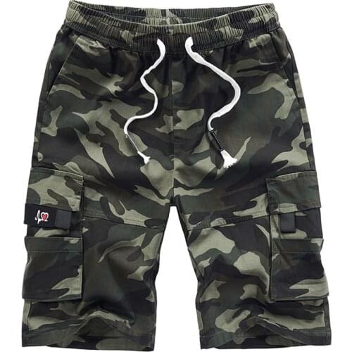 Men Cotton Short pants Summer Breathable Casual Beach Shorts Loose Large Size Drawstring Pants Five-point Pants Overalls Shorts