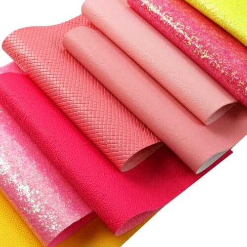 20*33cm Plain Color Set Faux Synthetic Leather Fabric For Bow-knot Bags Wallet Earring Phone Case Scrapbook DIY,1Yc16135