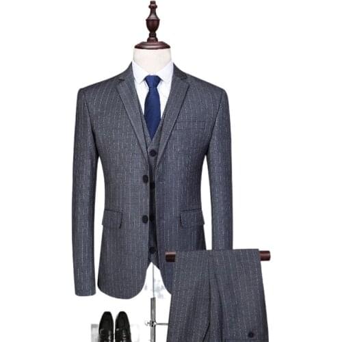 2021 New Mens Slim Button Suit Pure Color Dress Blazer Host Show Jacket Coat & Pant Mens Formal Blazer Plus Size S-6XL