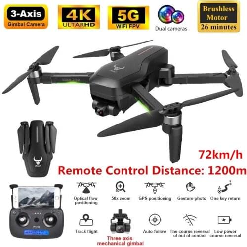 New GPS Drone Quadcopter With Camera HD Mechanical 3-Axis Gimbal Dual Camera Drone 4k WiFi FPV Drone Brushless Professional Dron