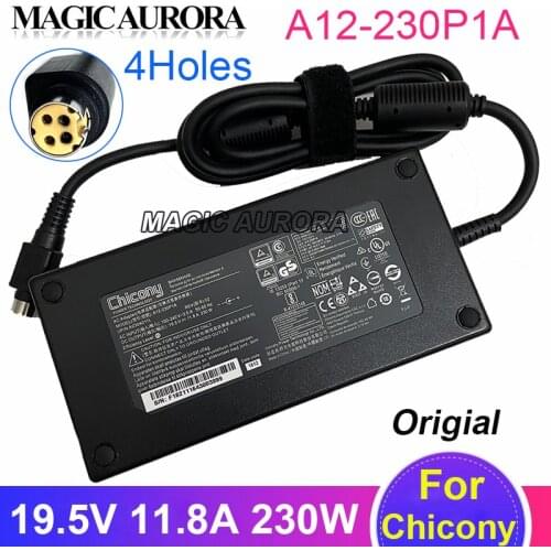 Genuine Adapter For Chicony 19.5V 11.8A 230W A12-230P1A Power Supply Charger For CLEVO Gaming Laptop P770DM P750ZM P775DM P771DM