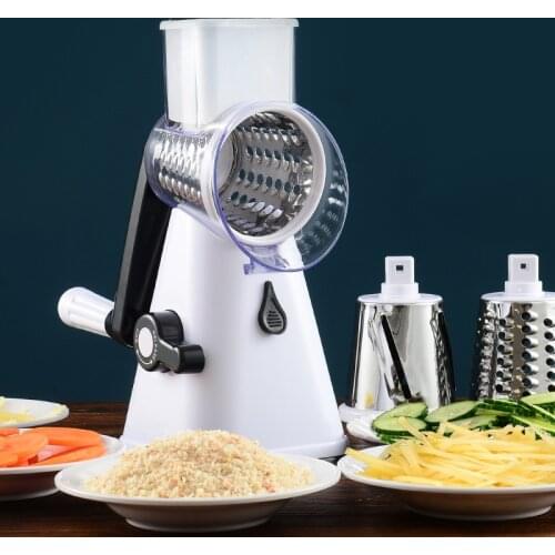 Vegetable Cutter Manual Food Processor Chopper Round Slicer Graters Potato Carrot Cheese Shredder Kitchen Roller Gadgets Tool