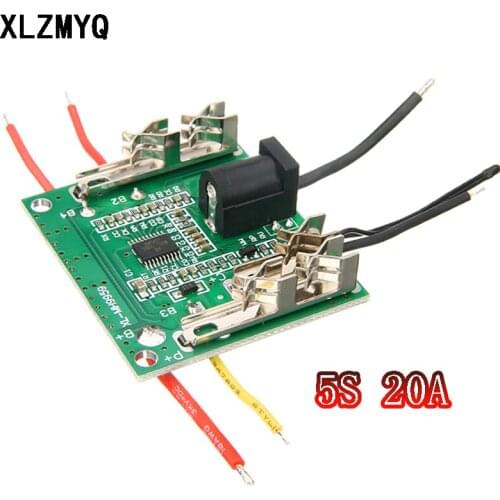 5S 20A Battery Charging Protection Board 18V 21V PCM Li-Ion Lithium Battery Pack Protection Circuit Board BMS Module For 18650