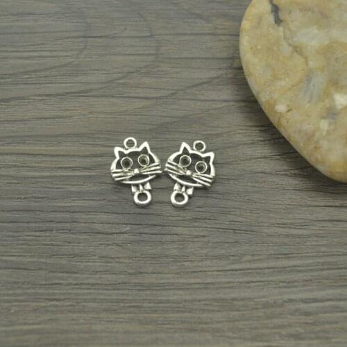 20pcs Charms metal cat,Antique Making pendant fit,Vintage Tibetan Silver,jewelry DIY bracelet necklace 20*14mm D9290