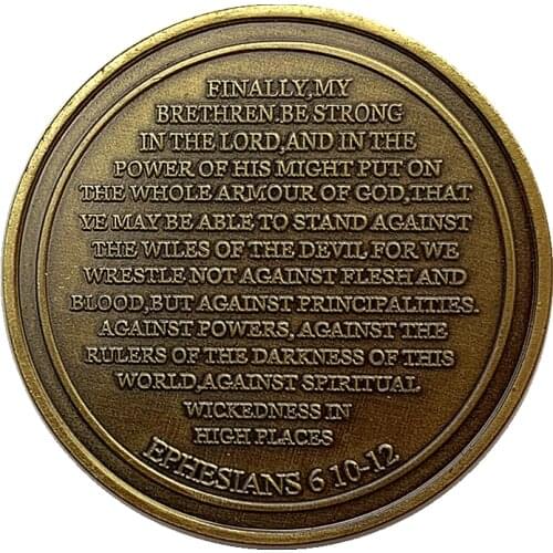 Helmet of Salvation Souvenri Coin Put on The Whole Armor of God Commemorative Coins Besiness Festival Gift