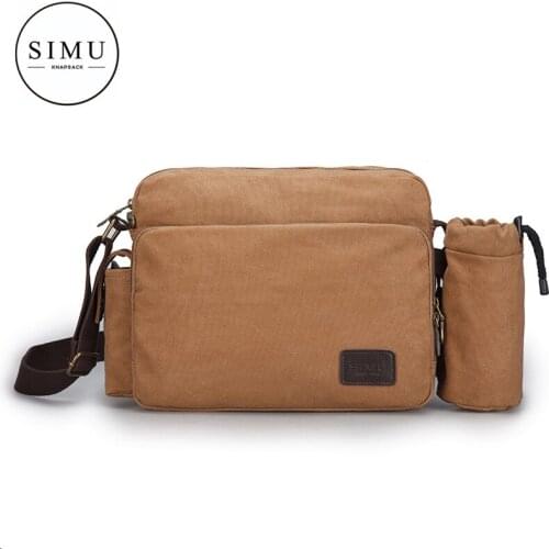 Simu mens bag single shoulder bag cross bag multi functional backpack kit mens bag Single Shoulder Bag Canvas
