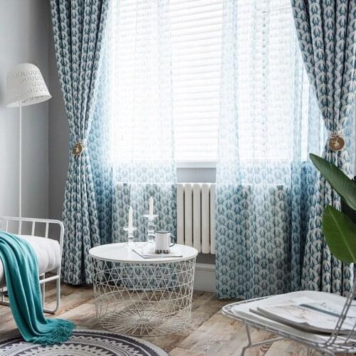 Modern Curtains for Living Room Balcony Polyester Cotton Window Curtains for bedroom high shading Curtains