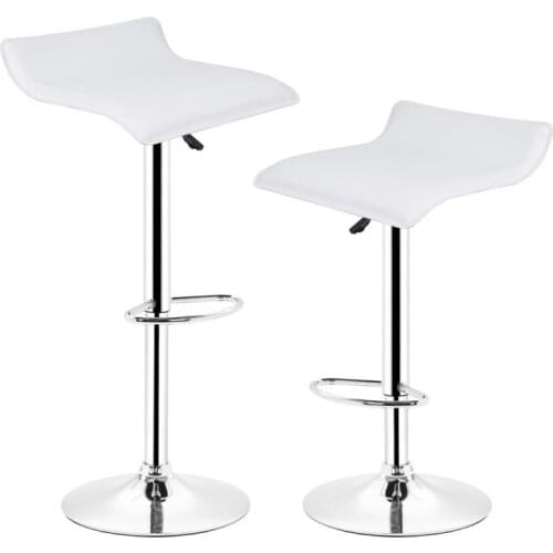 2PCS/Set Bar Stool Kitchen Chair Leisure Leather Footrest BarStools Adjustable Gas Lift Modern Living Room Home Office Chair HWC