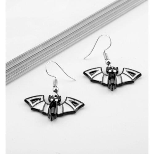 Punk Bat Wing Drop Earrings Gothic Vampire Wing Dangle Earrings For Men Women Halloween Gift