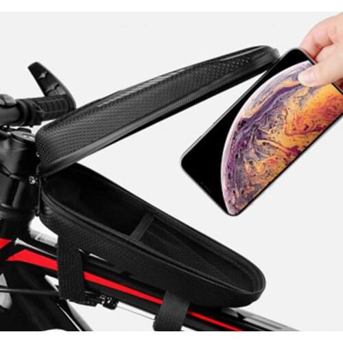 Large Capacity Waterproof Bicycle Bag Cycling Storage Pouch Front Frame Bag Bicycle Front Tube Bag Pannier