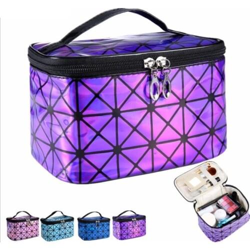 South Koreas 3D laser cosmetic bag travel handbag storage bag waterproof large capacity travel cosmetic bags