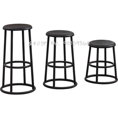 Factory Staff Stool Iron Bar Chair Ktv Bar Front Desk High Stool Milk Tea Shop Mobile Phone Shop Counter Stool