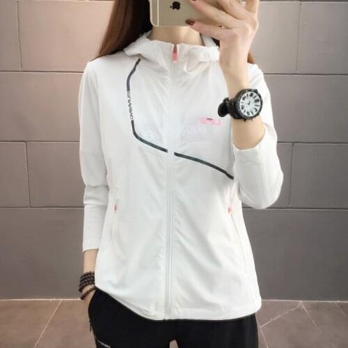 Outdoor summer sun protection clothing womens anti-ultraviolet ultra-thin breathable long-sleeved skin windbreaker jacket