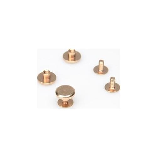 11 x 6 mm Gold Screws Rivets Chicago Screw/Concho screw Purse Feet Bag Studs 100sets/lot