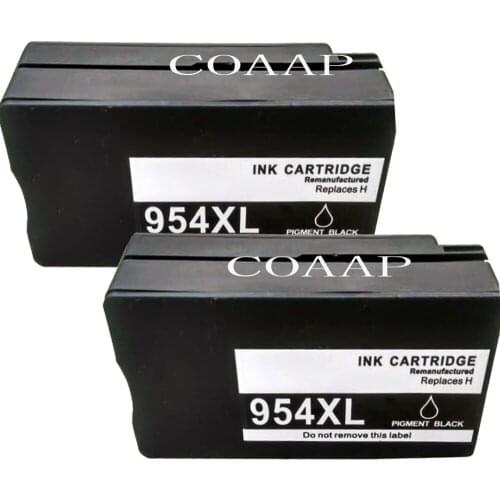2 Compatible hp 954 Black ink cartridge for OfficeJet Pro 7740 8210 8710 8715 8716 8720 8725 8730 8740 All-in-One Printer