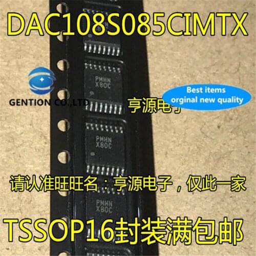 5Pcs X80C DAC108S085CIMTX DAC108S085 TSSOP16 Digital to analog converter chip in stock 100% new and original