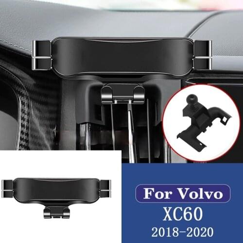Car Mobile Phone Holder Gravity Mounts Stand GPS Navigation Bracket For Volvo XC60 2018 2019 2020 Cellphone Holder Accessories