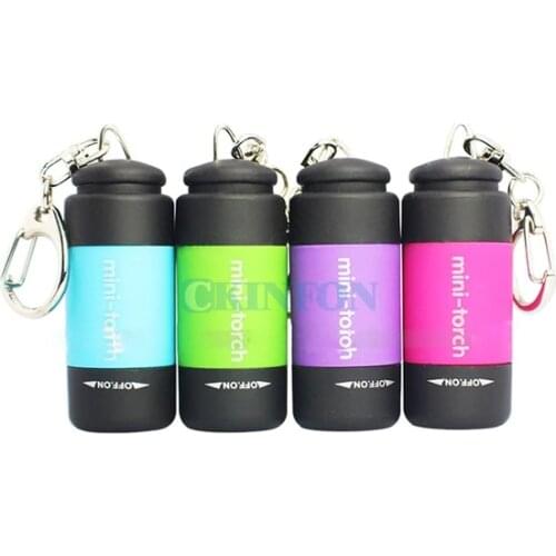 DHL 200PCS Portable Mini USB LED Torch Lamp Light With Pocket Rechargeable Flashlight New