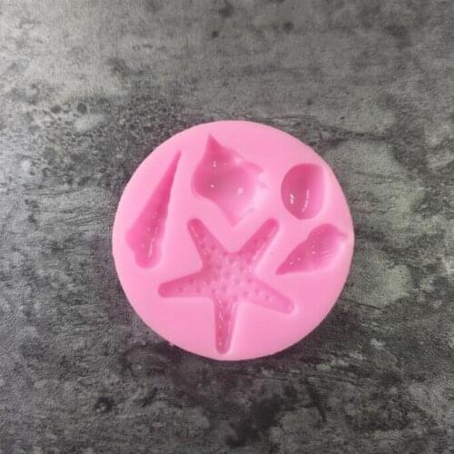 DIY Lovely Shell Starfish Conch Silicone Chocolate Mold Fondant Cake Decorating Tools Clay Resin Art Moulds