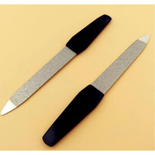 Hot 2000Pcs Plastic Handle Metal Double Sided Nail Files Pro Nail File DIY Manicure Pedicure Tool