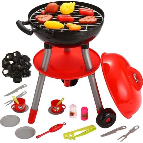 Kids Dollhouse Toy Simulation Kitchen BBQ Grill Barbecue Model Kid Pretend Play Toys For Children