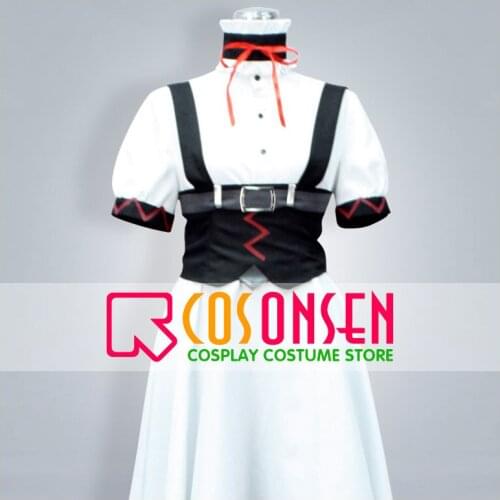 COSPLAYONSEN Steins Gate Faris Nyannyan Cosplay Costume White Black Dress Any Size