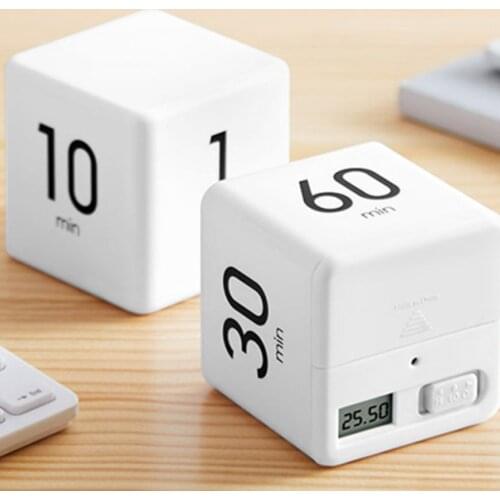Cube Timer Digital Kitchen Timer Countdown Alarm Flip Timing with Digital Display Time Management for Study Sports Cooking
