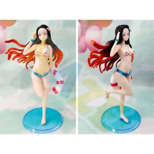 Anime Demon Slayer Kamado Nezuko Swimsuit Ver. PVC Figure Model Toy 25cm