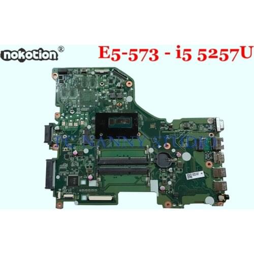 PCNANNY Mainboard NBMVH11006 DA0ZRTMB6D0 for Acer Aspire E5-573 i5 5257U 2.70 GHz HD 6100 Laptop Motherboard