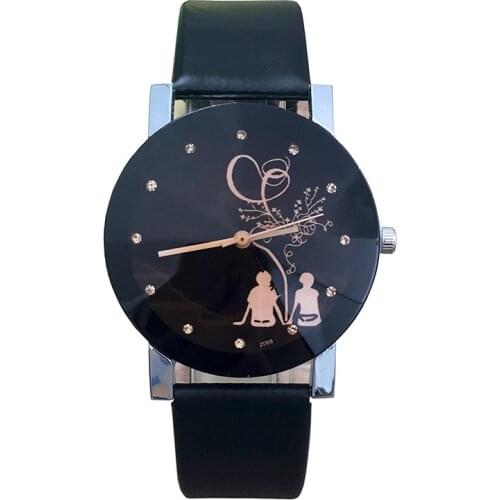 Minimalist Classic Quartz Watch Student Couple Stylish Spire Glass Belt