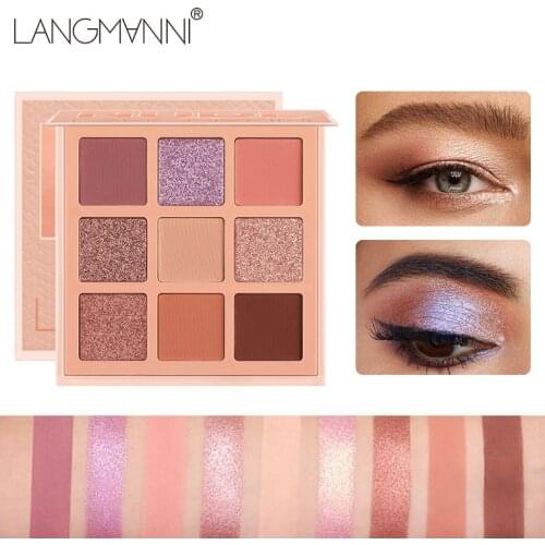 Fashion Eyeshadow Palette 9 Kleuren Matte Oogschaduw Palette Glitter Oogschaduw Make-Up Nude Make Set Korea Cosmetica L9750C
