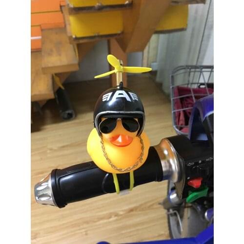 Motorcycle For Harley All models New cartoon yellow glasses helmet fan silicone duckling motorcycle bicycle bicycle auto parts