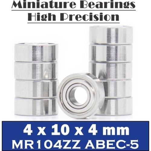 MR104ZZ Bearing ABEC-5 (10PCS) 4*10*4 mm Miniature MR104Z Ball Bearings MR104 ZZ WML4010ZZ L-1040X2ZZ