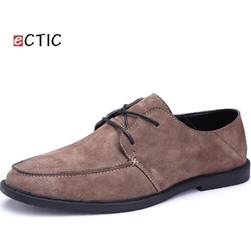 ECTIC Swag British Mens Leather Tassel Oxfords Shoes Flats Wedding Party Prom Suede Men Dress Shoes Dress Smoking Business